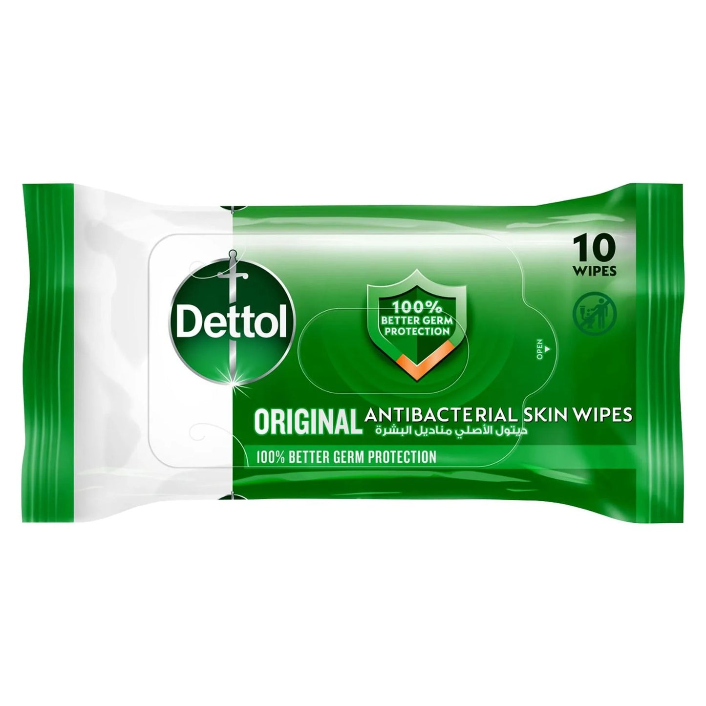 Dettol Original Antibacterial Skin Wipes - alcohol free 10 wipes
