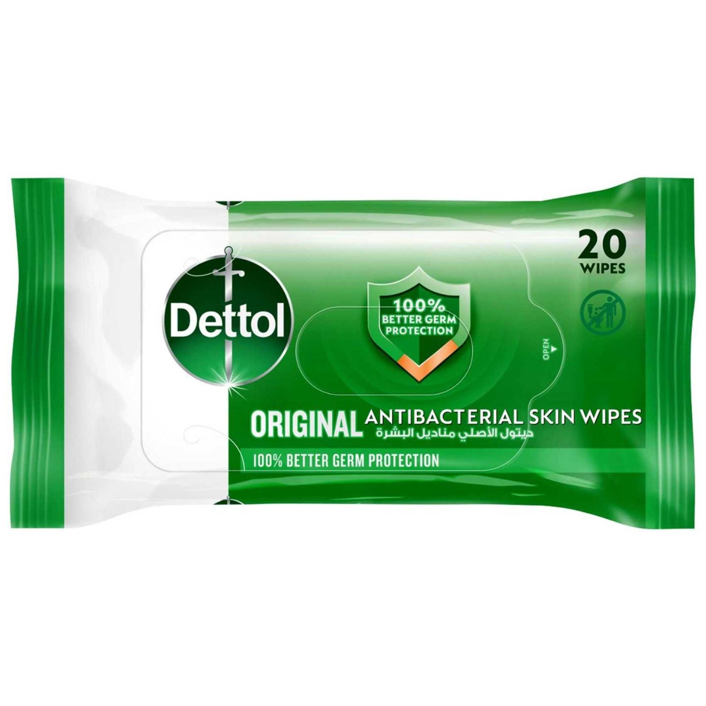 Dettol Original Antibacterial Skin Wipes - alcohol free 20 wipes