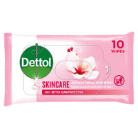 Dettol Skin Care Antibacterial Wipes - alcohol free 10 wipes