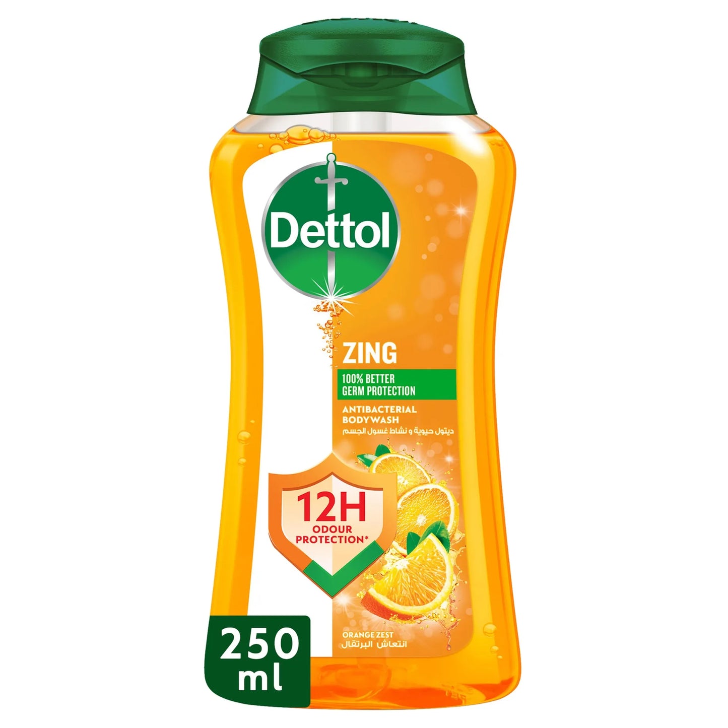 Dettol Zing Odour Protection Antibacterial Body Wash 250 ml