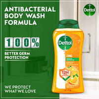 Dettol Zing Odour Protection Antibacterial Body Wash 250 ml