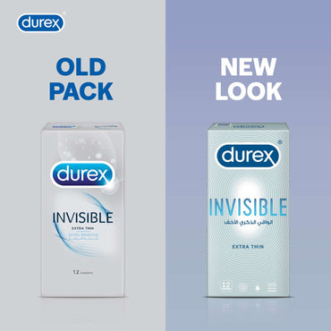 Durex Invisible Extra Thin & Extra Sensitive Condoms 12 per pack