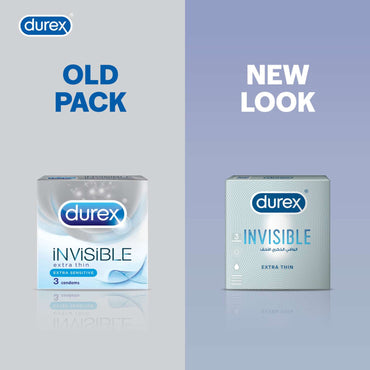 Durex Invisible Extra Thin Condoms 3 per pack