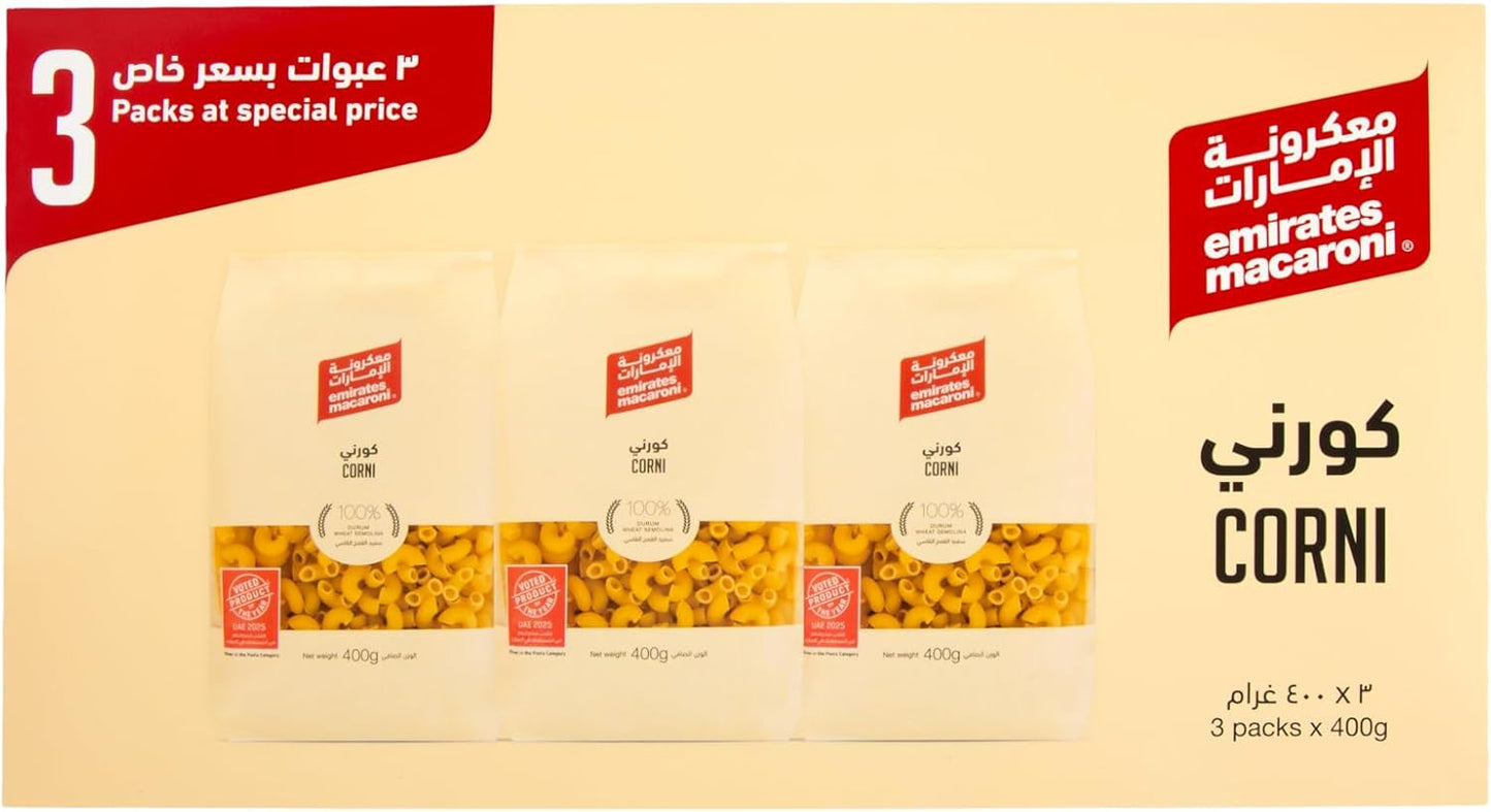 Emirates Macaroni Corni Pasta (Special Price) 3 x 400 gr