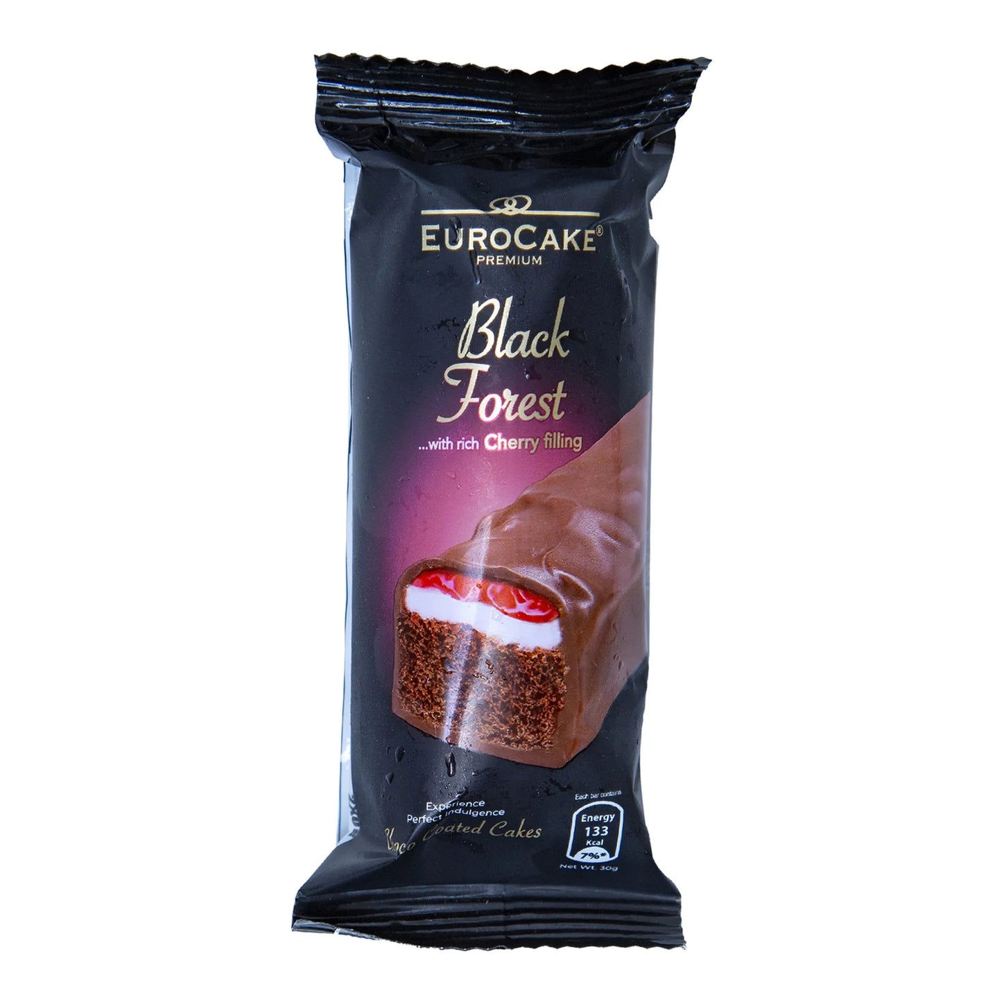 EuroCake Chocolate Coated Dark Forest Cake Filled with Cream 30 gr
