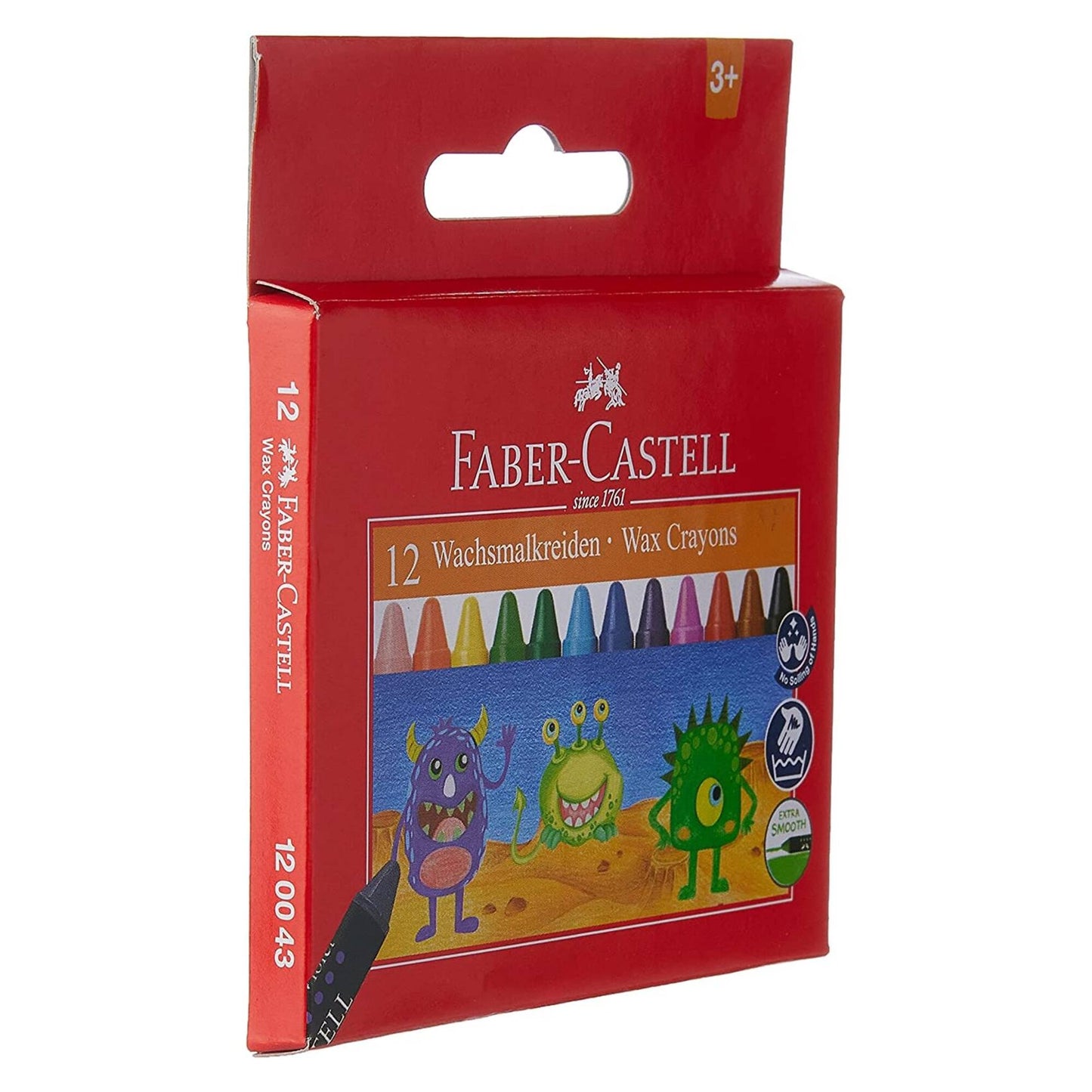 Faber-Castell Assorted Wax Crayons 12 per pack