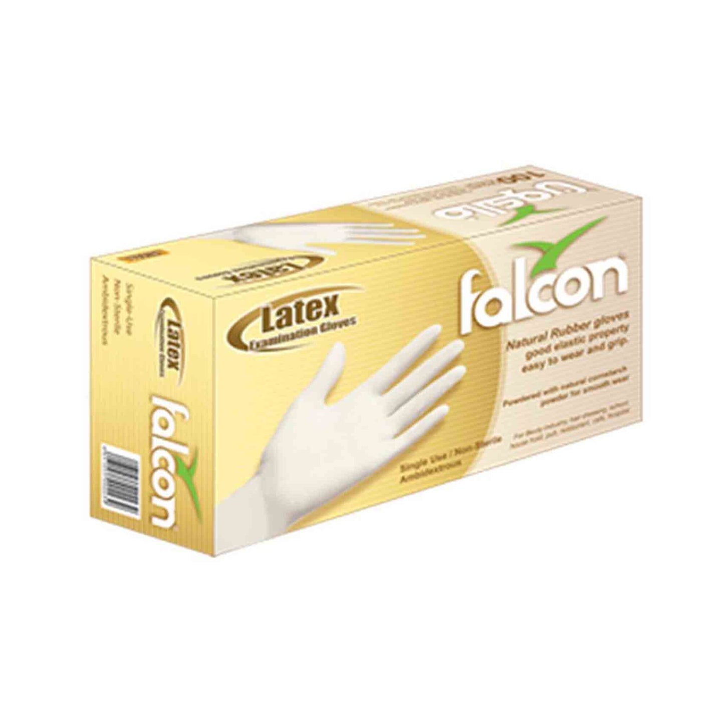 Falcon Large Latex Examination Rubber Gloves 100 per pack