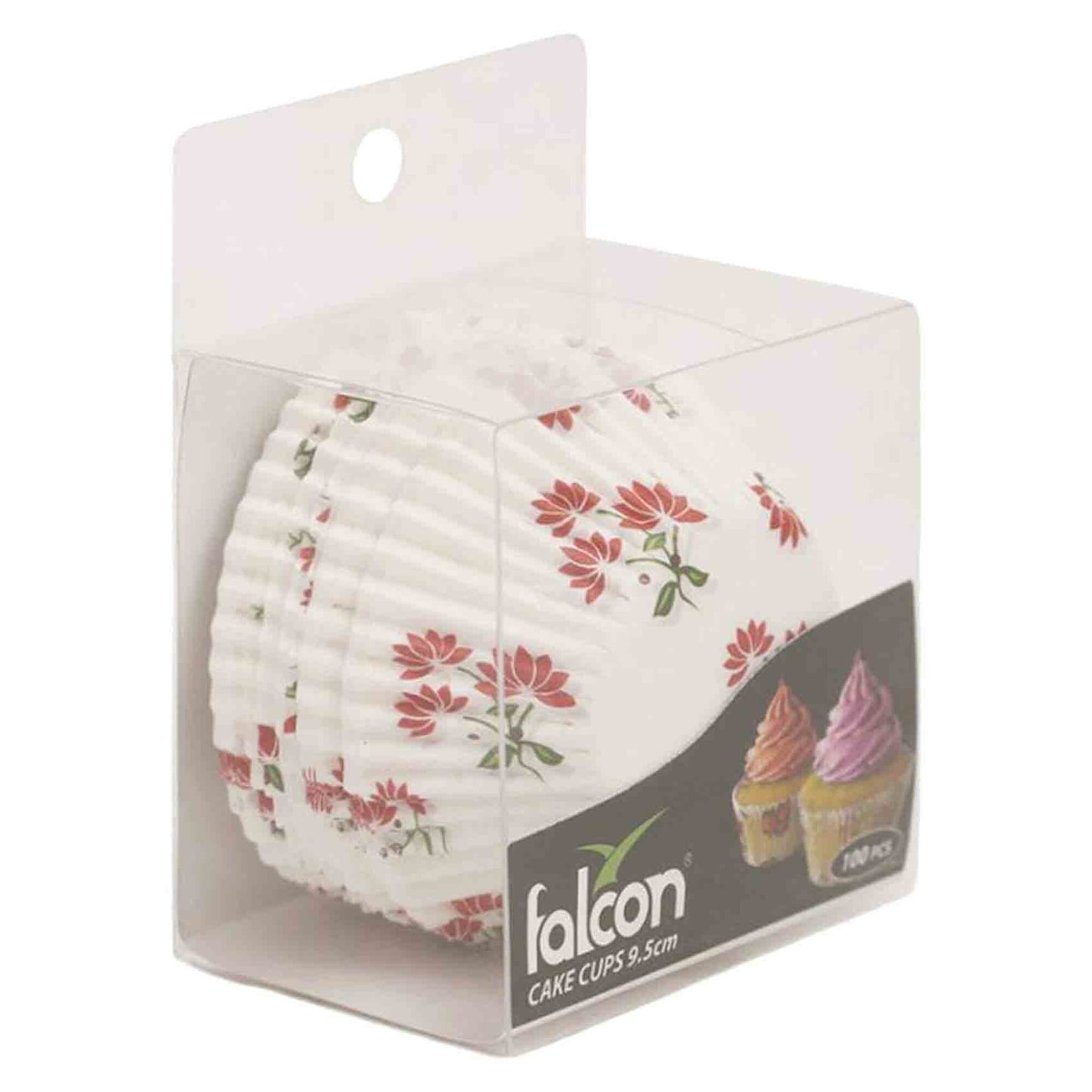 Falcon White Flower Print 9.5cm Cupcake Liners 100 per pack