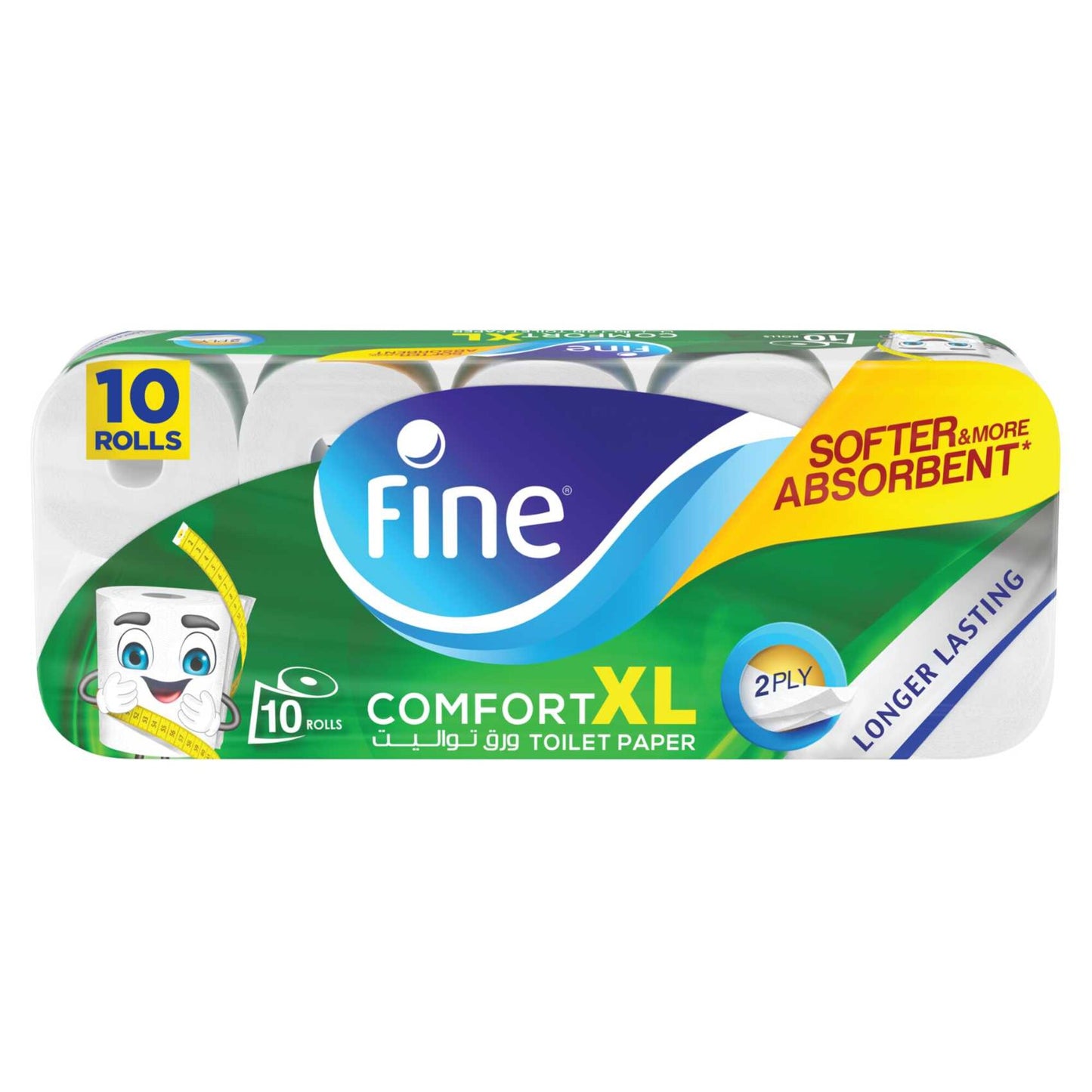 Fine Comfort XL Toilet Rolls 2ply (Super Saver) 10 x 250 tissues