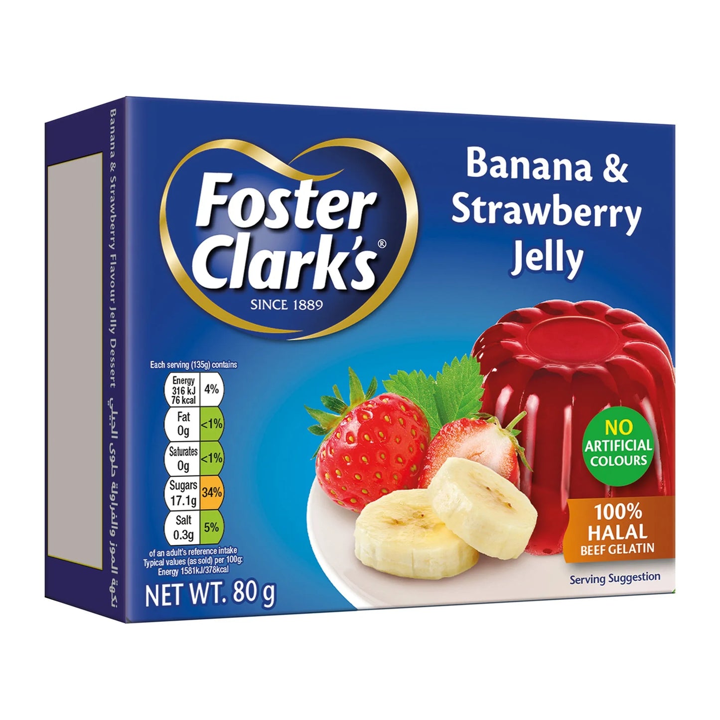 Foster Clark's Jelly Dessert Mix Banana & Strawberry 80 gr