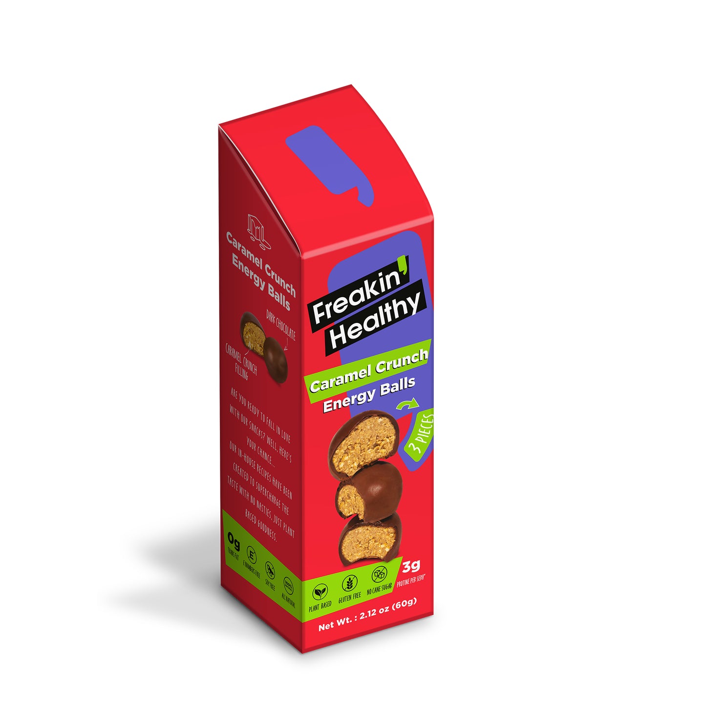 Freakin' Healthy Caramel Crunch Energy Balls (3 pcs) 60g