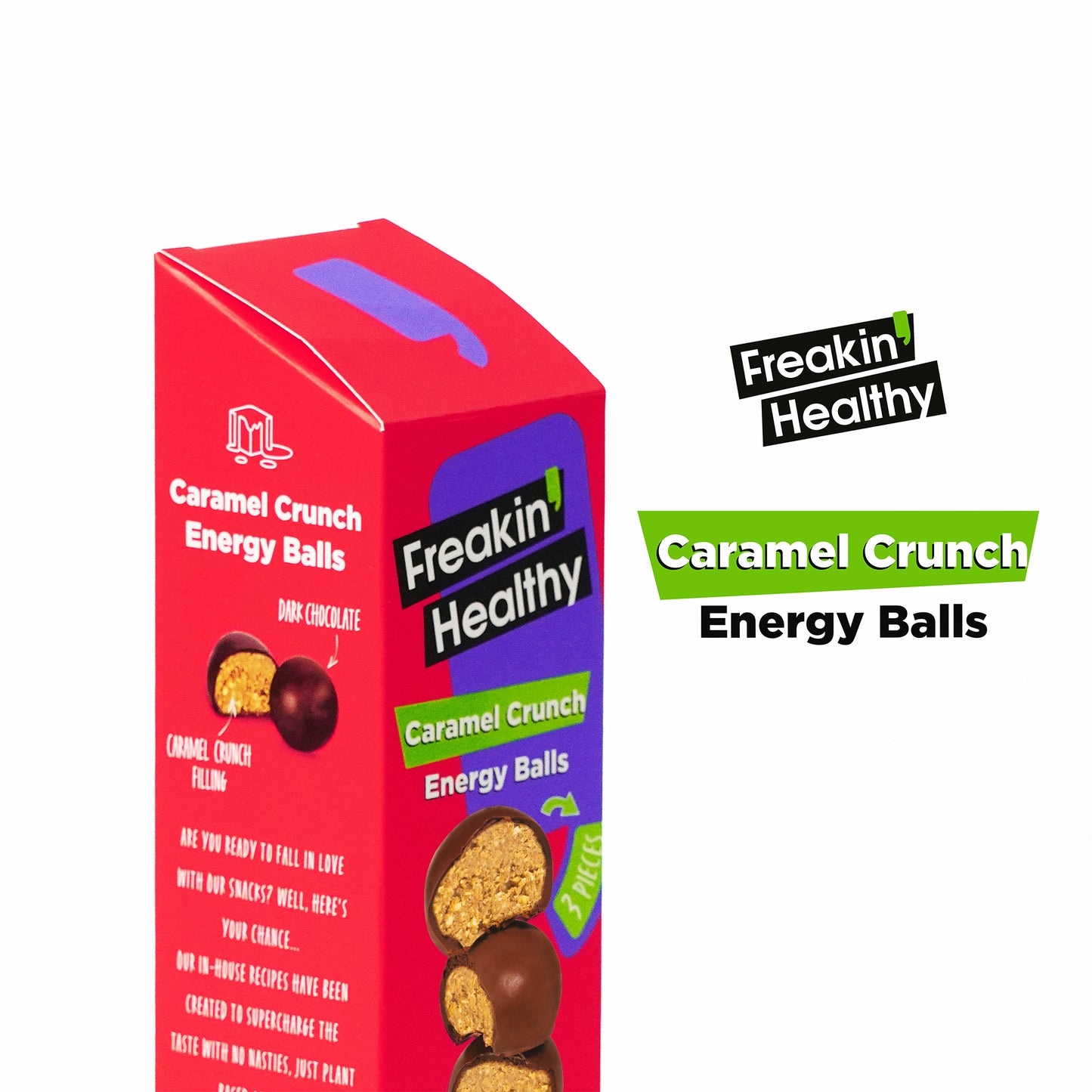 Freakin' Healthy Caramel Crunch Energy Balls (3 pcs) 60g