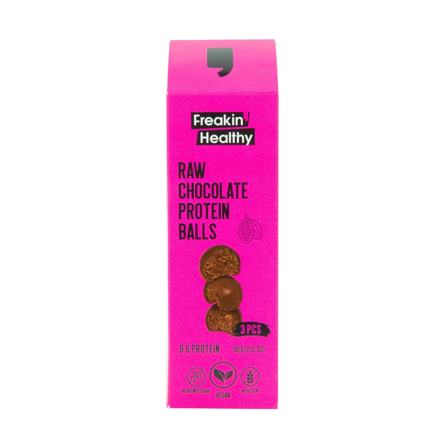 Freakin' Healthy Raw Chocolate Protein Balls (3pcs) 60g