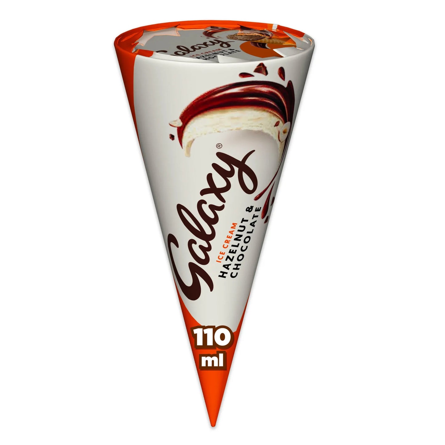 Galaxy Hazelnut and Chocolate Ice Cream Cone 110 ml
