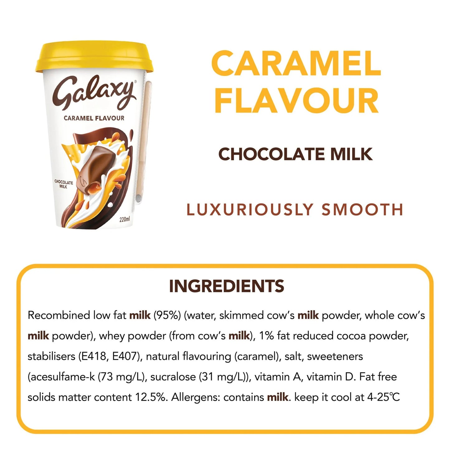 Galaxy Iced Milk Chocolate Drink Caramel Flavor 220 ml