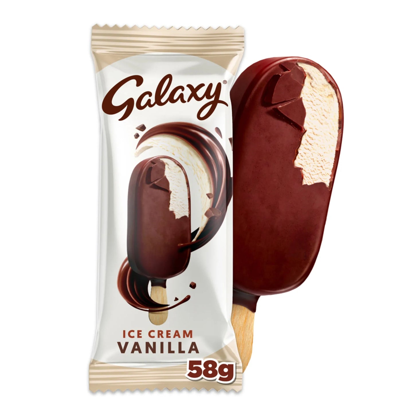 Galaxy Vanilla Ice Cream Stick Coated with Chocolate 58g