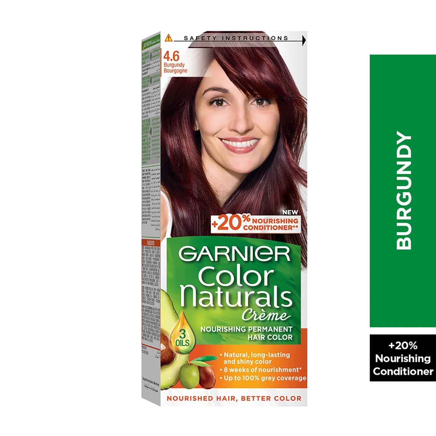 Garnier Color Naturals Nourishing Permanent Hair Dye 1 pack 4.6 Burgundy