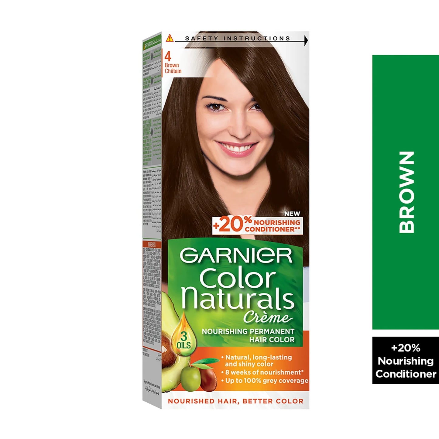 Garnier Color Naturals Nourishing Permanent Hair Dye 1 pack 4 brown