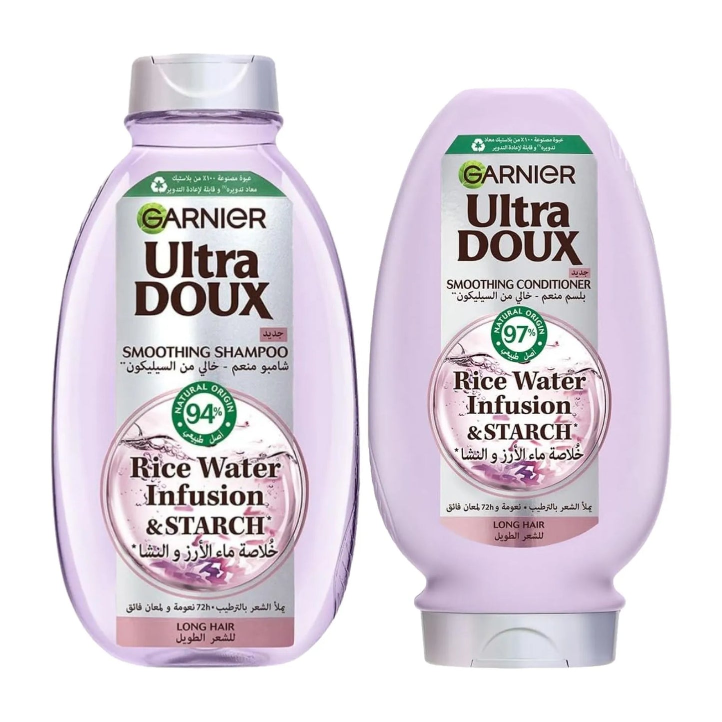 Garnier Ultra Doux Rice Water Shampoo 400ml and Conditioner 360ml