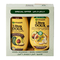 Garnier Ultra Doux Avocado Oil and Shea Butter Shampoo 400ml and Conditioner 360ml