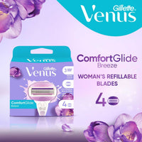 Gillette Venus Comfort Glide Breeze 3 Blade Razor with 2 nos