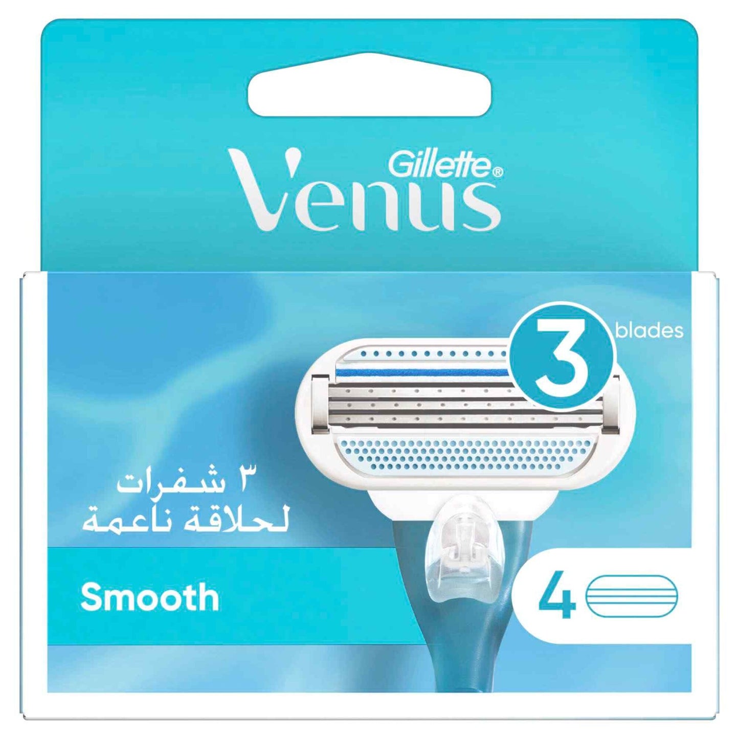 Gillette Venus Smooth Blade Razor Refills 4 per pack