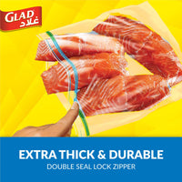 Glad Small Storage Zipper Bags, Size 16.8cm x 18cm 50 pcs