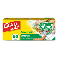 Glad Sandwich Zipper Bags (14.4x16.5cm) 50 per pack