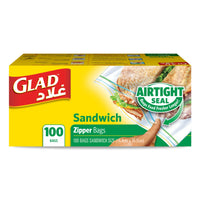 Glad Sandwich Zipper Bags (14.4x16.5cm)100 per pack