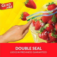 Glad Storage Zipper Bags, 20 Bags, 27.4cm x26.5cm
