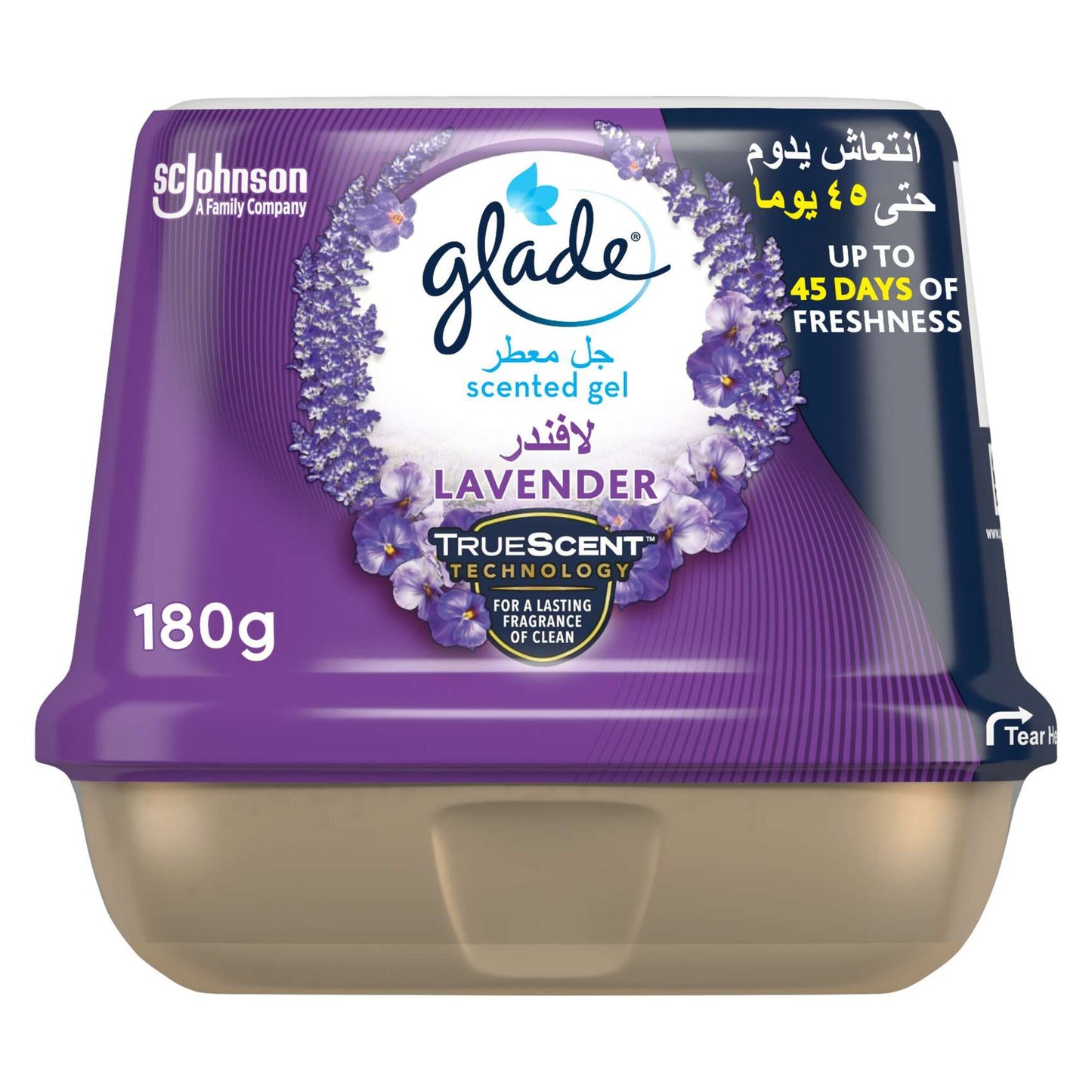 Glade Scented Gel Air Freshener, Lavender, 180g
