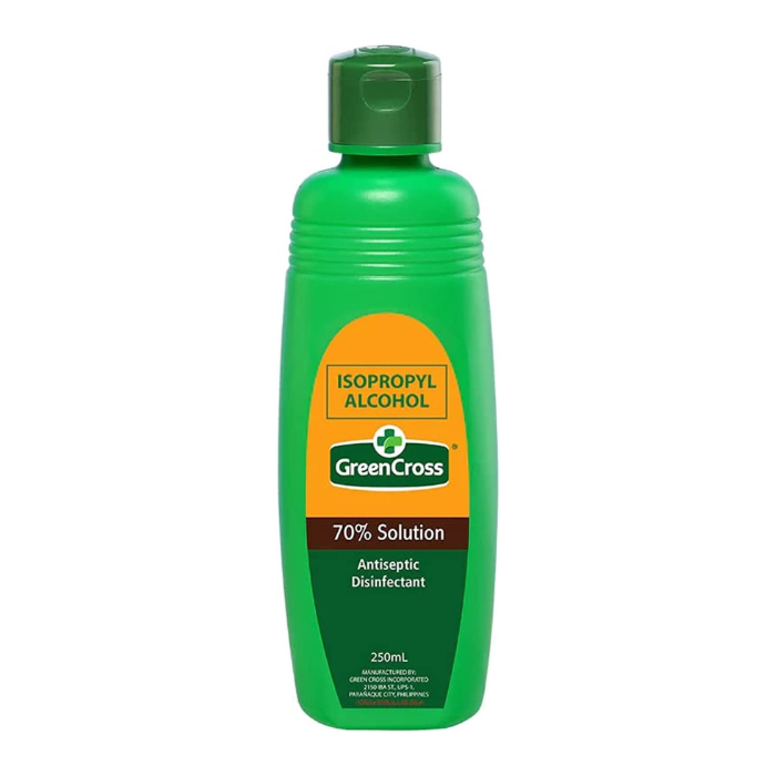 Green Cross 70% Isopropyl Antiseptic Disinfecting Alcohol Solution 250 ml