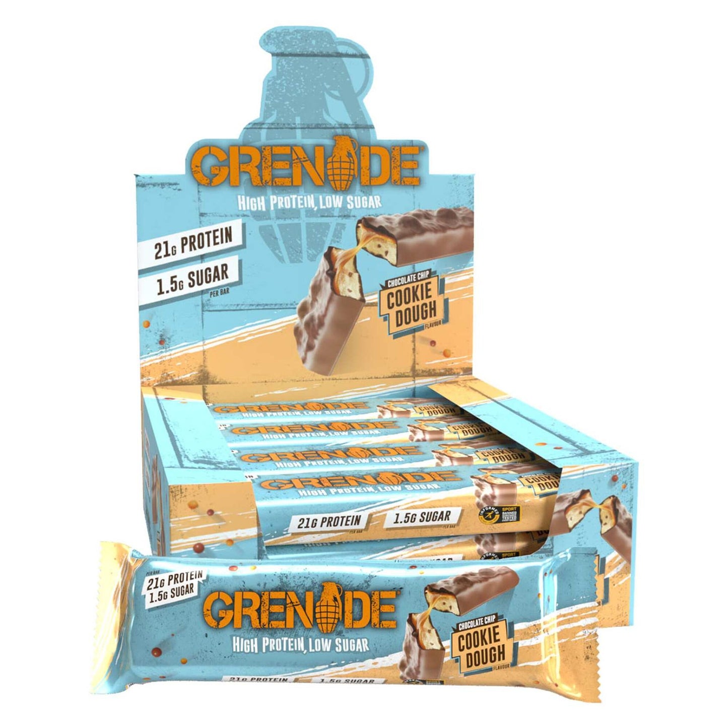 Grenade Protein Bar Chocolate Chip Cookie Dough 60g