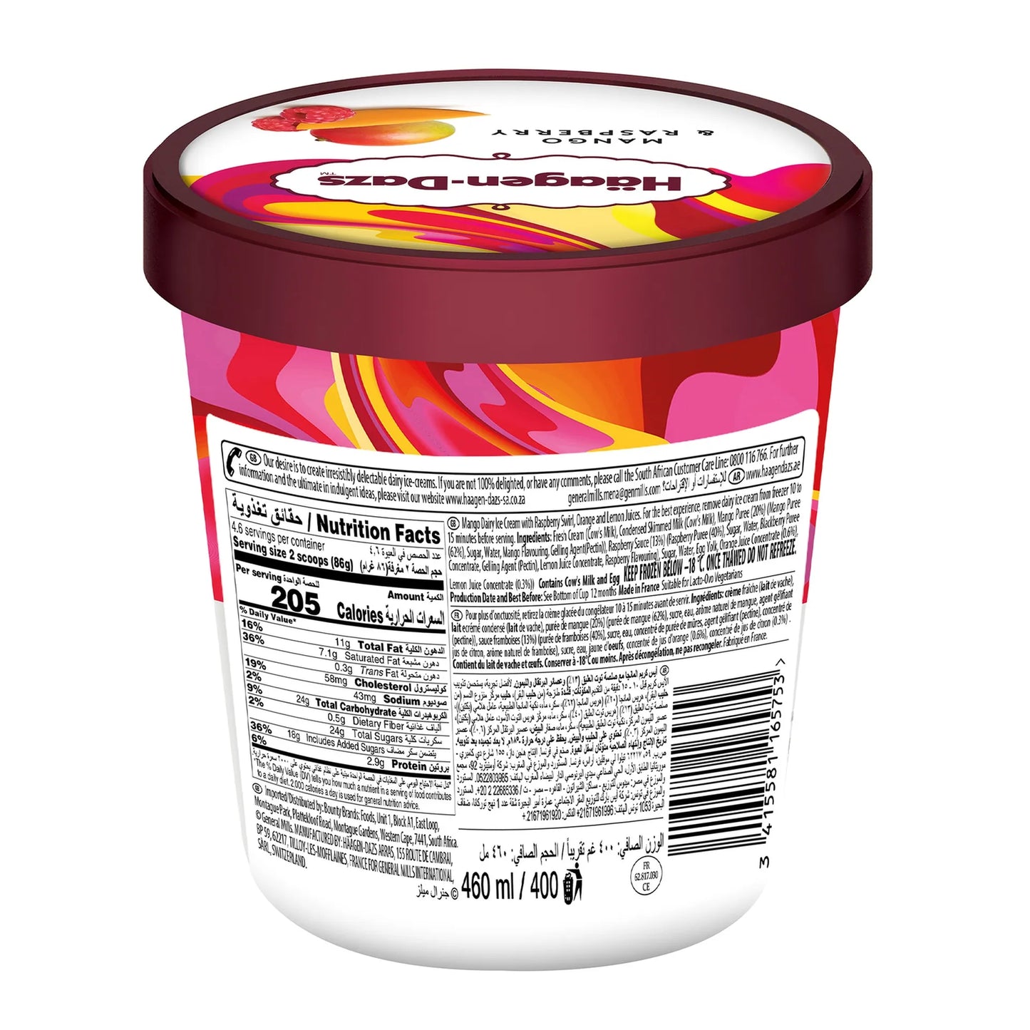 Haagen Dazs Mango and Raspberry Ice Cream 460 ml