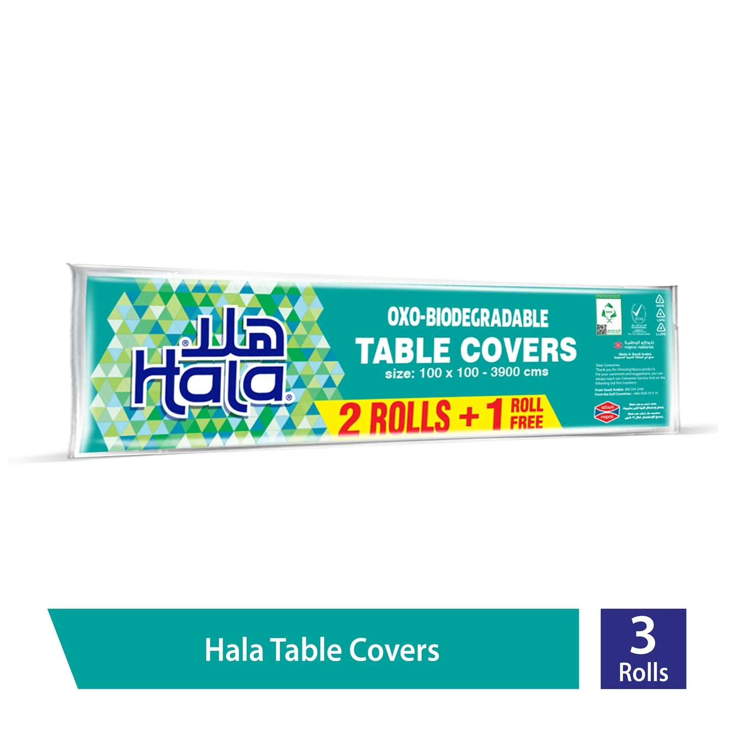 Hala Oxo Biodegradable Disposable Table Covers 3 per pack