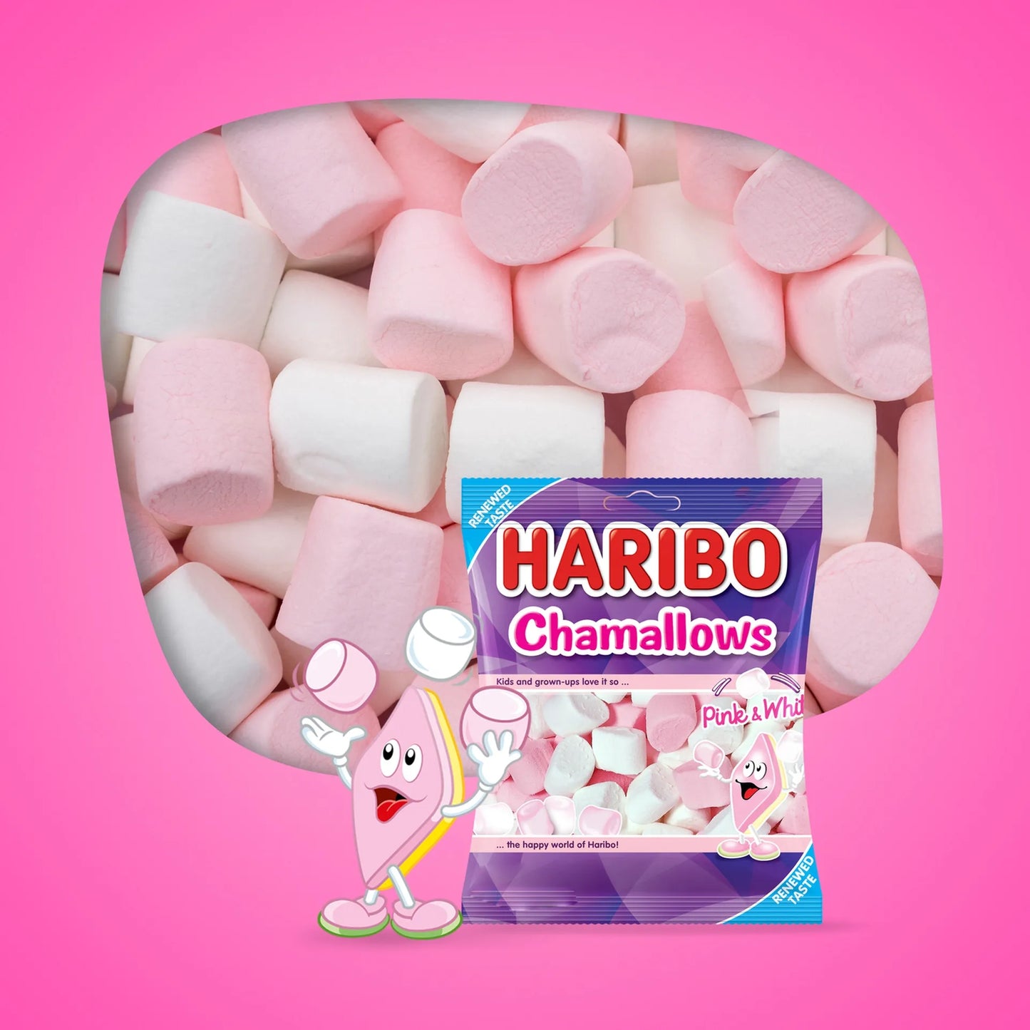 Haribo Chamallows Pink & White Marshmallows 70 gr