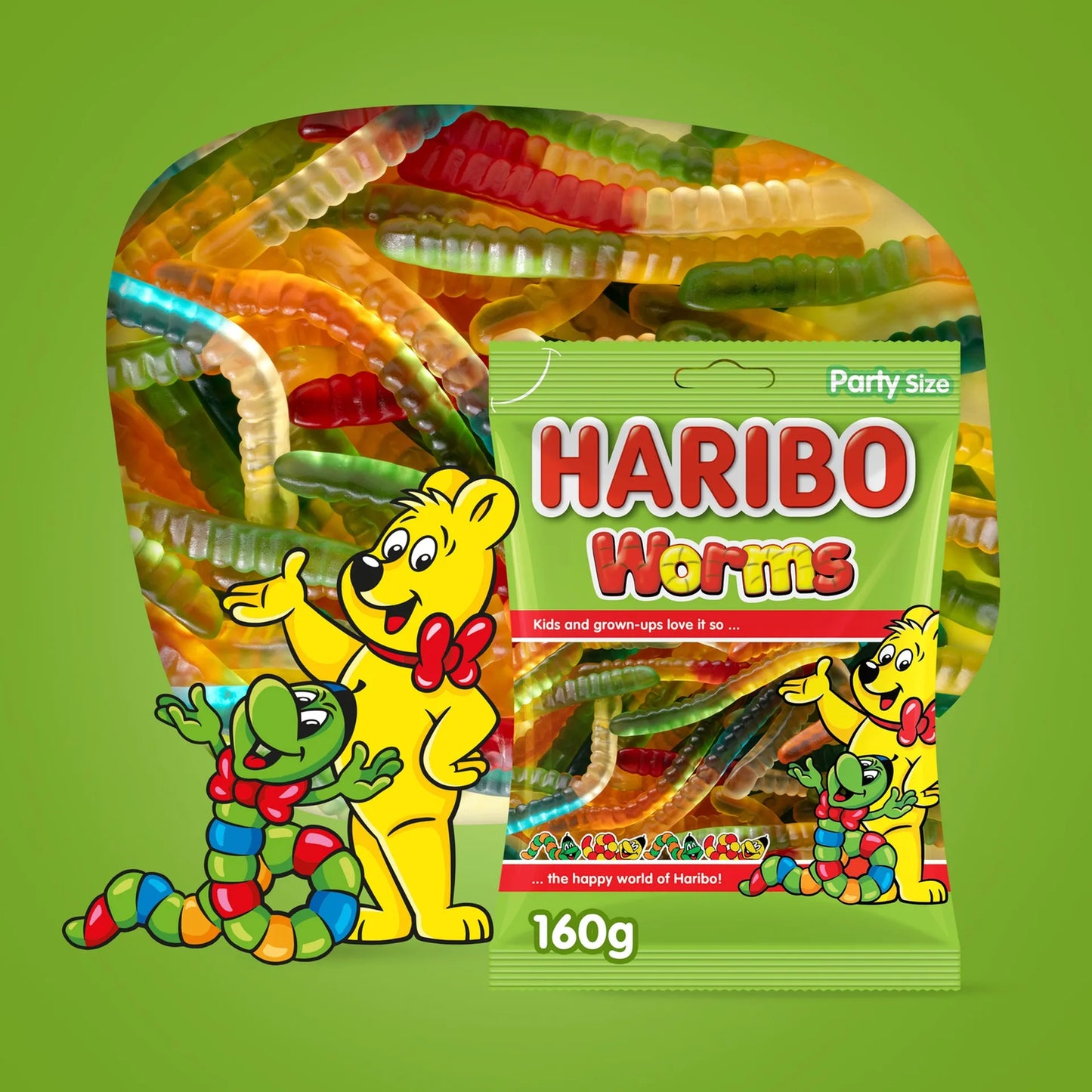 Haribo Worms Gummies 160 gr