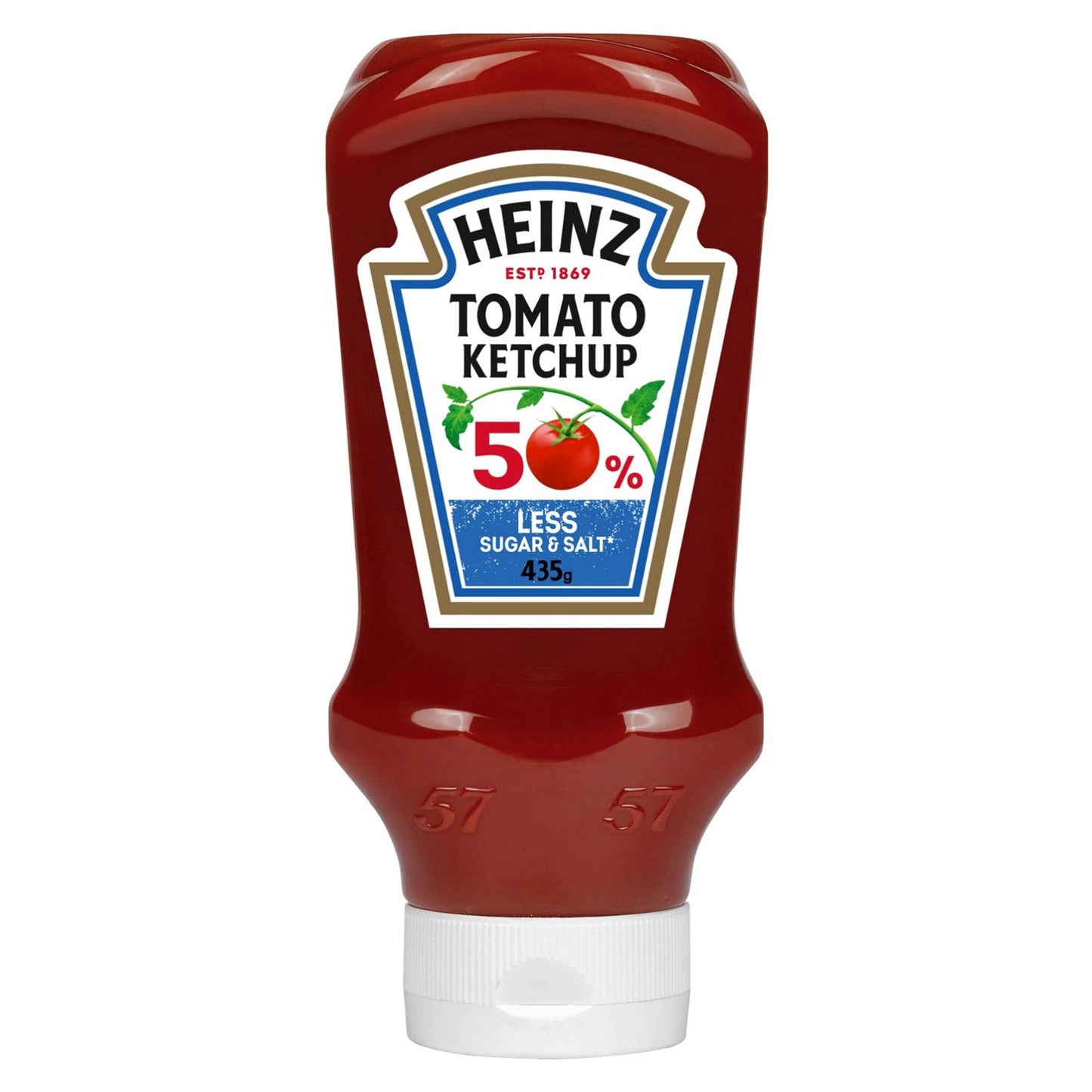 Heinz Tomato Ketchup - 50% less sugar & salt, artificial flavors free 435 gr