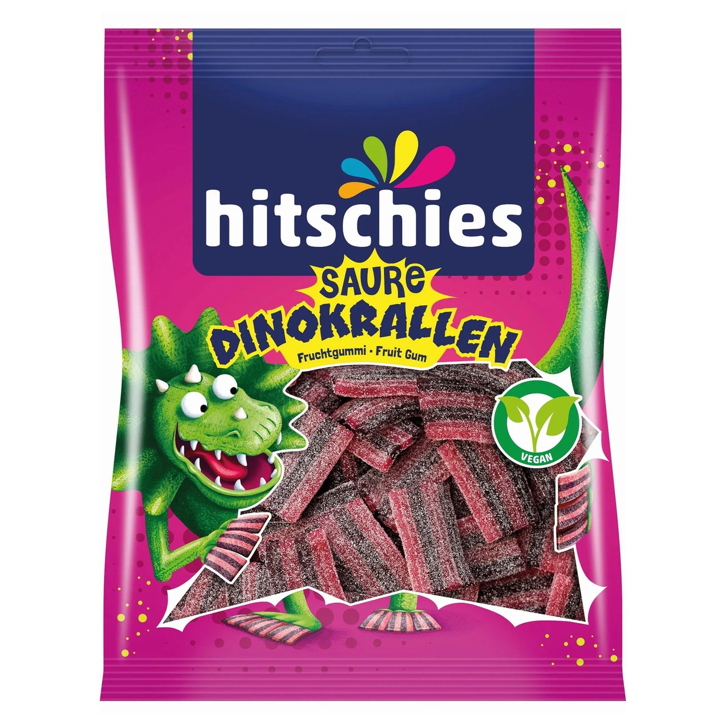 Hitschies Sour Gummies Grape and Vanilla Flavor 125 gr