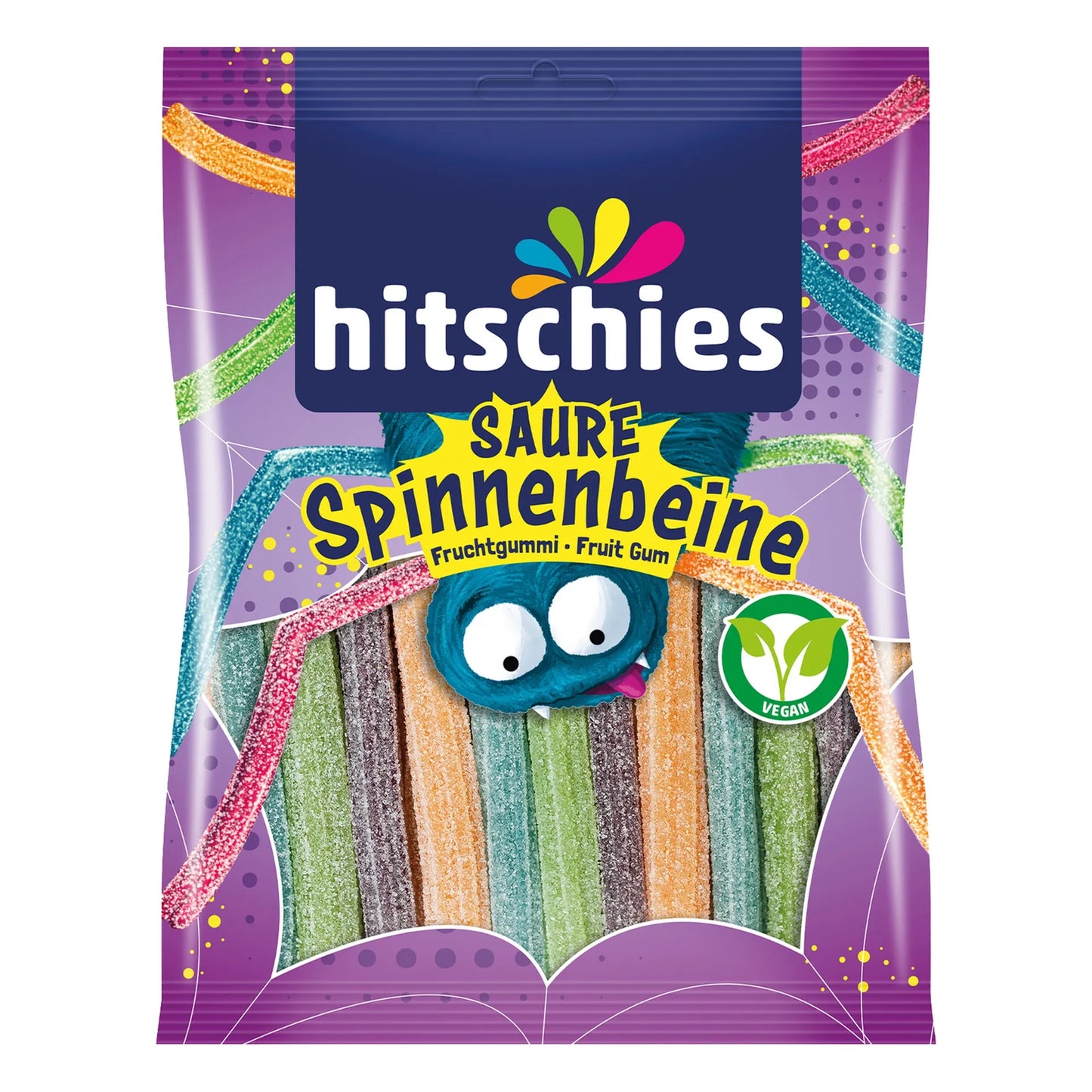 Hitschies Spider Legs Mixed Fruit Jelly Candy Sticks 125 gr