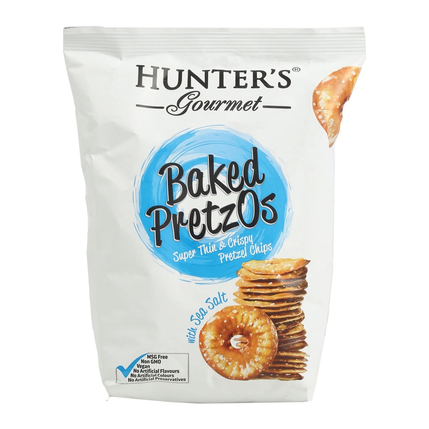 Hunters Gourmet Baked Pretzos Pretzel Chips 180 gr