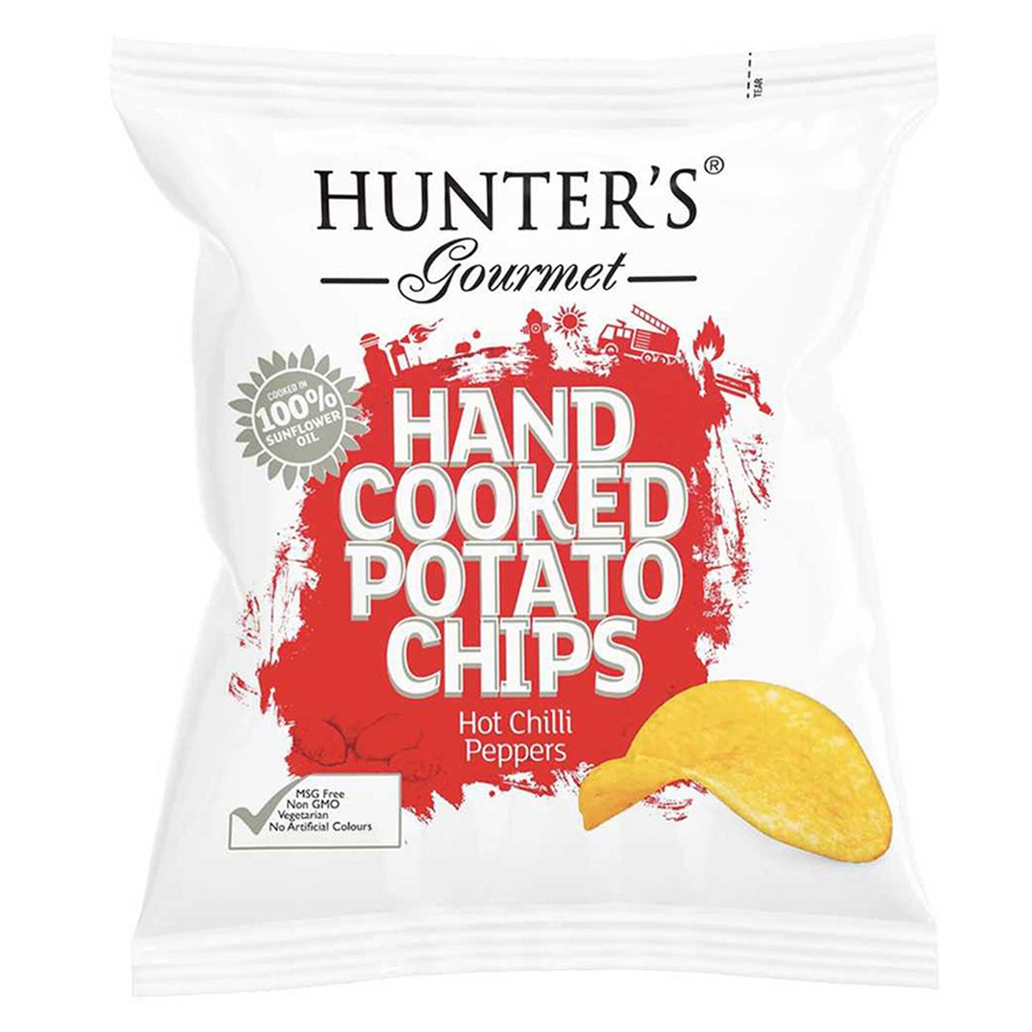Hunters Gourmet Hand Cooked Hot Chili Pepper Potato Chips 40 gr