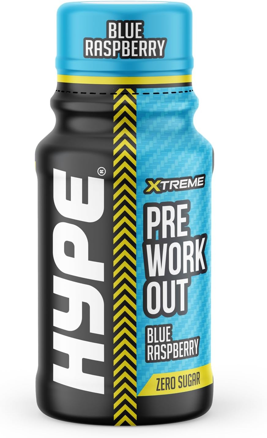 Hype Xtreme PreWorkout Drink Blue Raspberry Flavor 60 ml