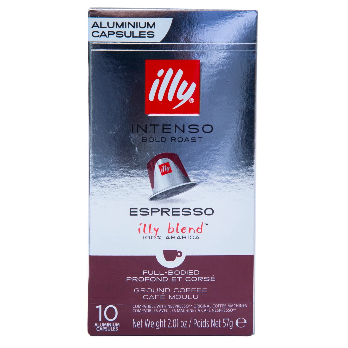 Illy Intenso Arabica Espresso Coffee Capsules Bold Roast 10 coffee capsules