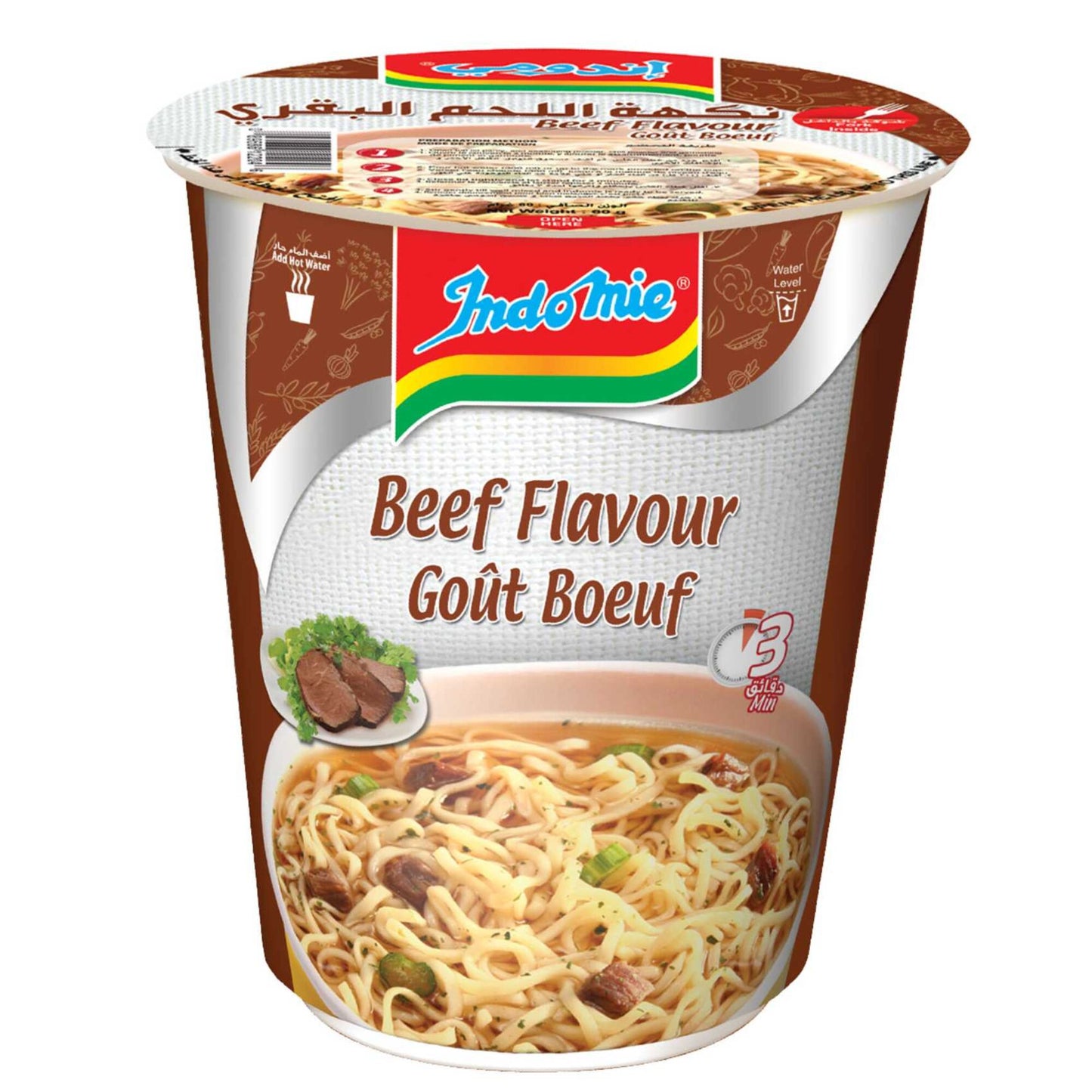 Indomie Beef Flavour Instant Cup Noodles 60g