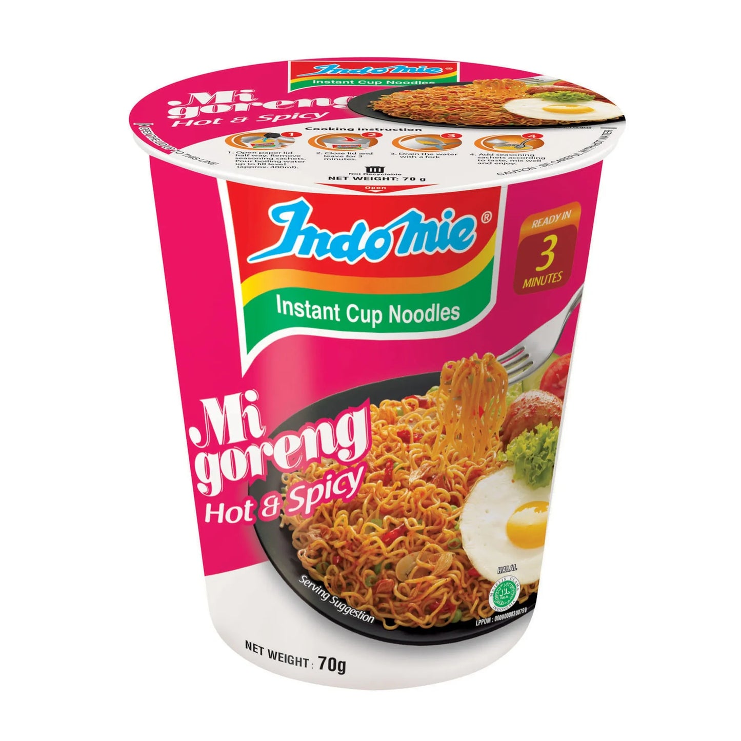 Indomie Mi Goreng Hot & Spicy Instant Noodle Cup 70 gr