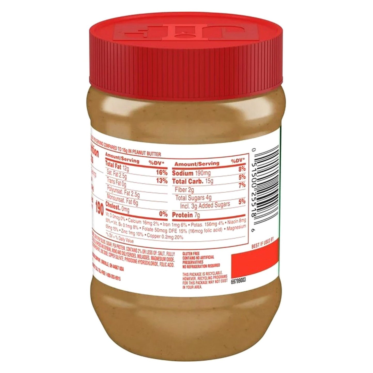 Jif Reduced Fat Creamy Peanut Butter 454g
