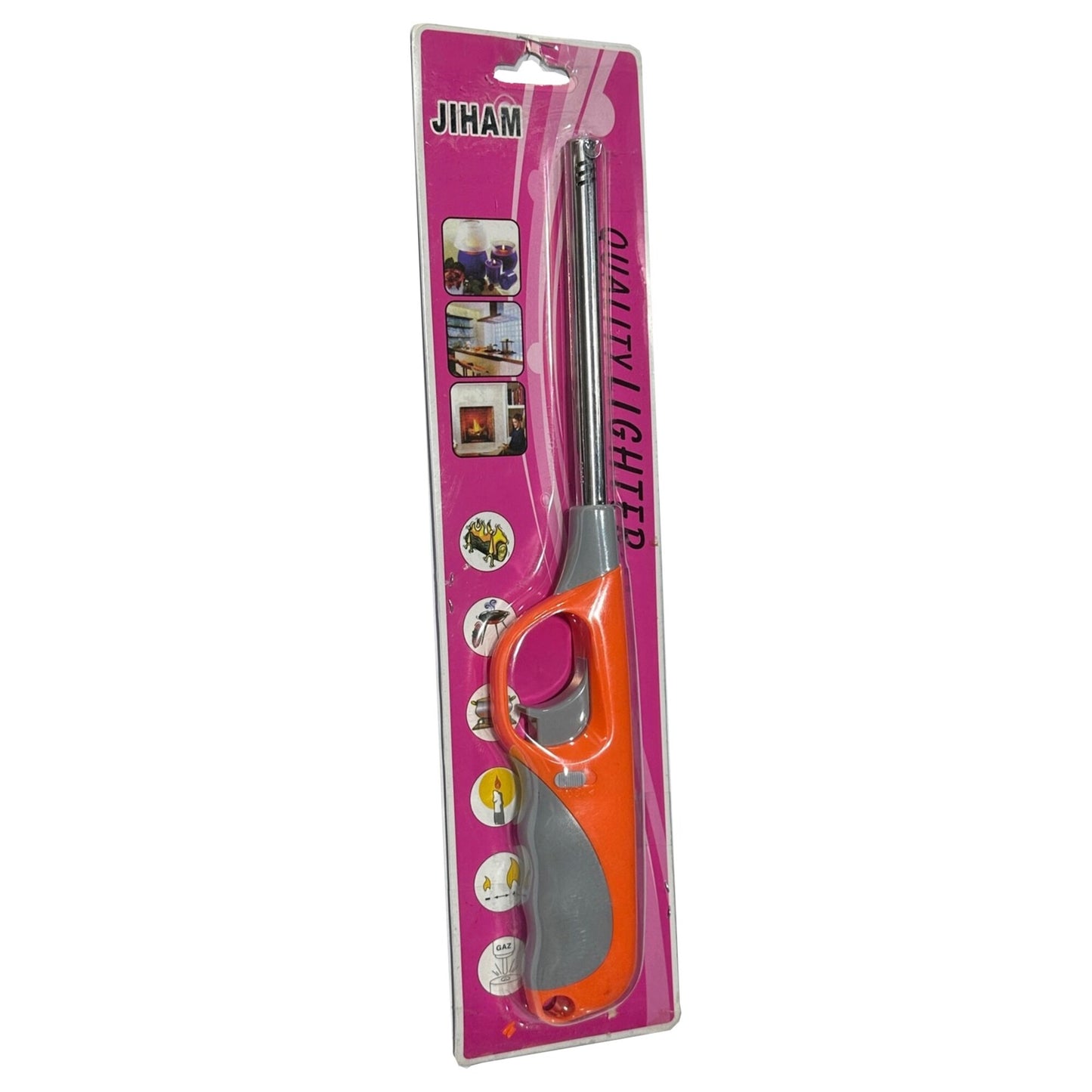 Jiham Orange & Gray Gas Lighter 1 pcs
