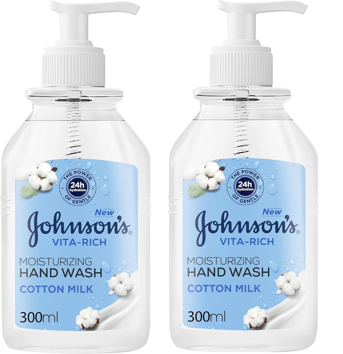 Johnson's Cotton Milk Hand Wash 300ml Twin Pack