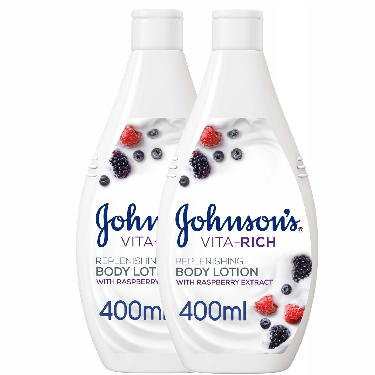 Johnson's Vita Rich Body Lotion Raspberry 400ml Twin Pack